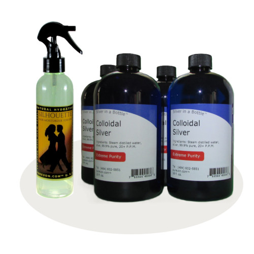 Silhouette Hair Moisturizer Spray for Him FREE w/4-pack colloidal silver bundle